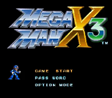 Mega Man X3 (USA) screen shot title